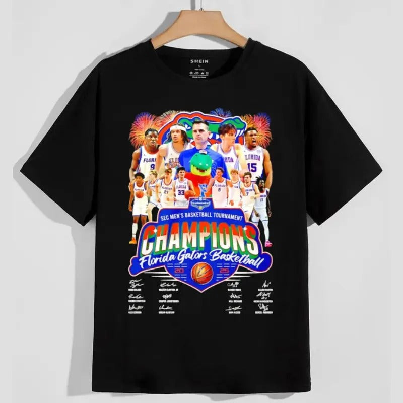 Vintage Florida Gators Men's Basketball 2025 Final Four Winner Signatures T-shirt, Sweatshirt, Hoodie - 100% Cotton, Classic Fit