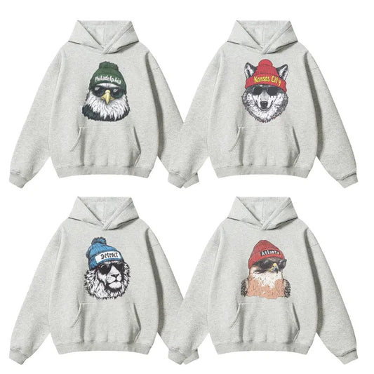 Vintage Football All Team Hoodie, Vintage Football Hoodie Color Ash Grey, Football Fan Gift