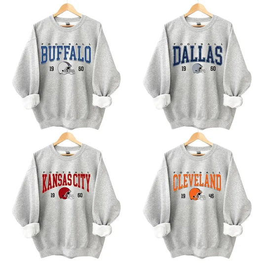 Vintage Football Big Words Logo Sweatshirt Sport Grey Color, Hometown Football Sweatshirt, Vintage Graphic Tees, Football Fan Gift, Unisex Sweatshirts