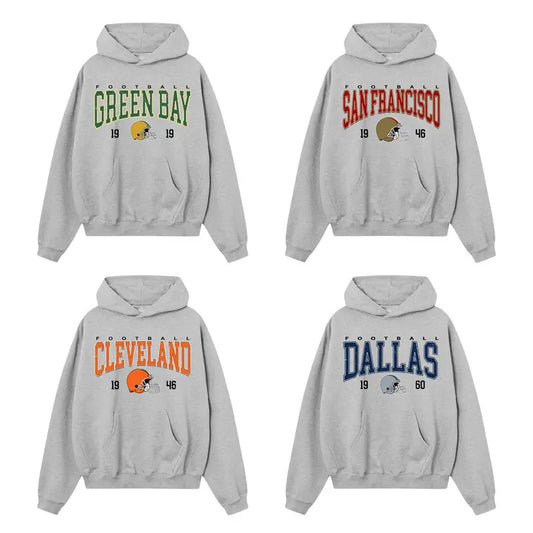 Vintage Football Hoodie, Hometown Football Hoodie, Vintage Graphic Tees, Football Fan Gift, Unisex Hoodie