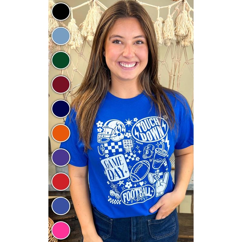 Vintage Football Season Graphic T-Shirt