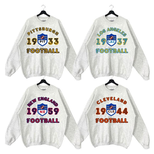 Vintage Football Sweatshirt Ash Grey Color, Football Sweatshirt, Vintage Graphic Tees, Football Fan Gift