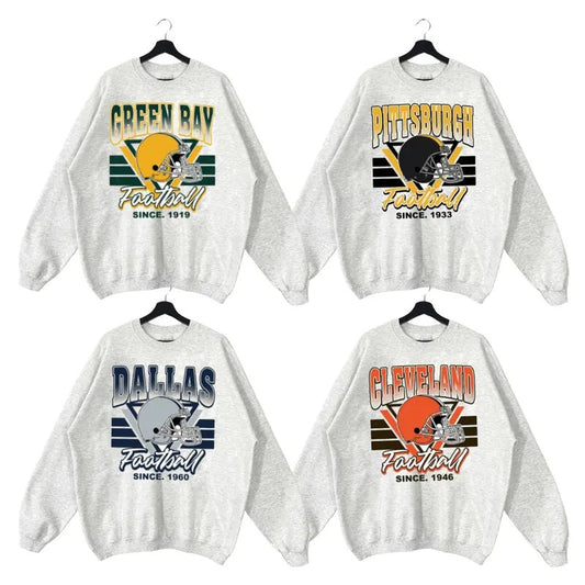 Vintage Football Sweatshirt Ash Grey Color, Hometown Football Sweatshirt, Vintage Graphic Tees, Football Fan Gift, Unisex Sweatshirts
