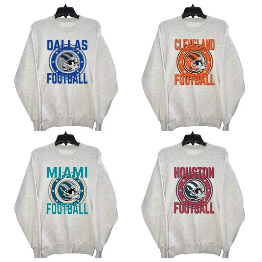 Vintage Football Sweatshirt Ash Grey Color, Vintage Graphic Tees, Football Fan Gift, Unisex Shirt