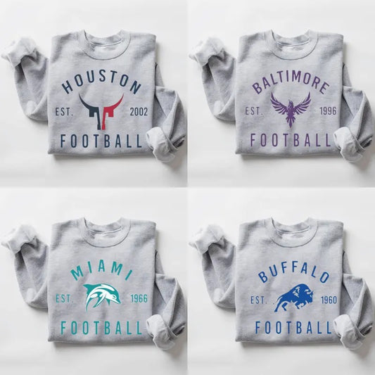 Vintage Football Sweatshirt, Football Crewneck Sweatshirt, Football Fan Gift, Unisex Sweatshirts