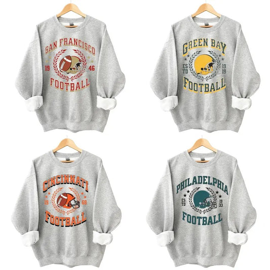 Vintage Football Sweatshirt, Football Sweatshirt for Fans of All Teams, Football Crewneck Sweatshirt, Unisex Sweatshirt