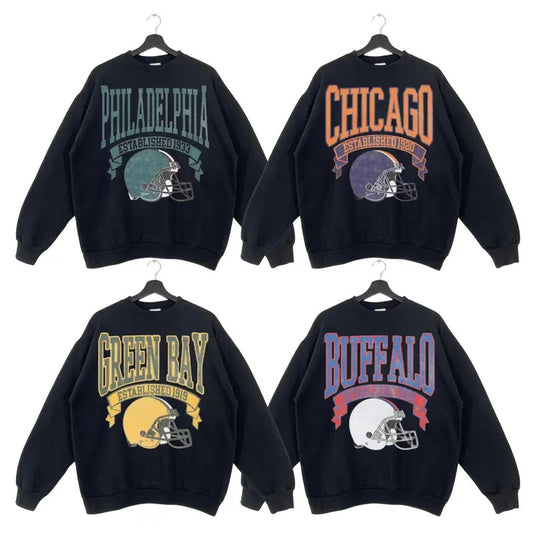 Vintage Football Sweatshirt, Hometown Pullover, City Football Retro Sweatshirt, Football Retro Sweatshirt, Football Throwback Sweatshirt, Unisex Sweatshirts