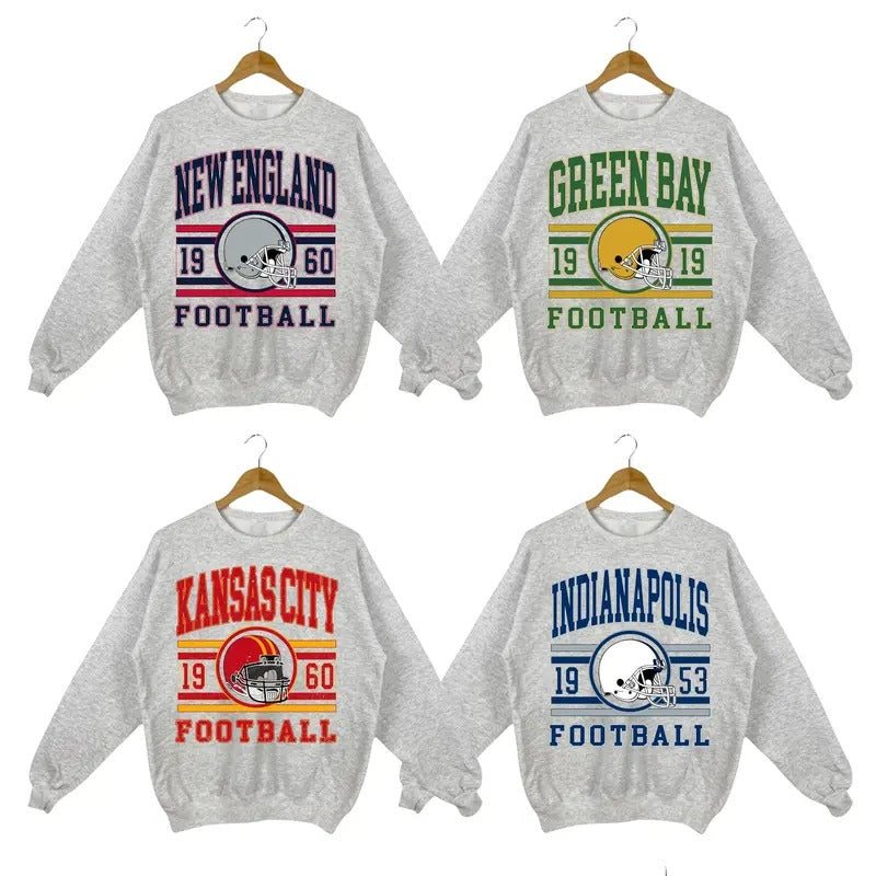Vintage Football Sweatshirt, Hometown Teams Sweatshirt, Football Retro Sweatshirt, Football Throwback Sweatshirt, Unisex Sweatshirt Classic Cotton