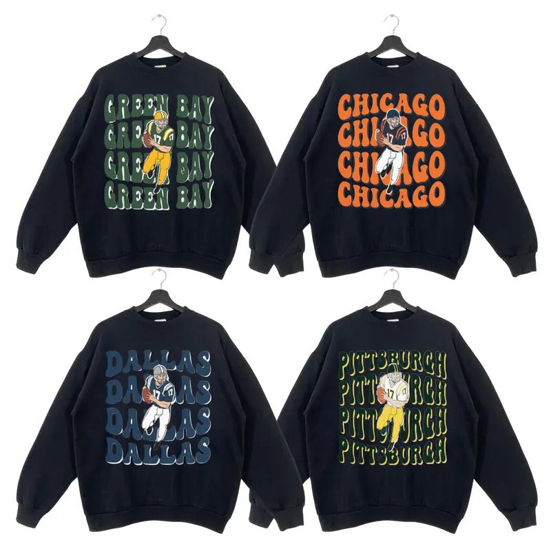 Vintage Football Sweatshirt, Retro Football Crewneck, Football Fan Gift, Unisex Sweatshirt