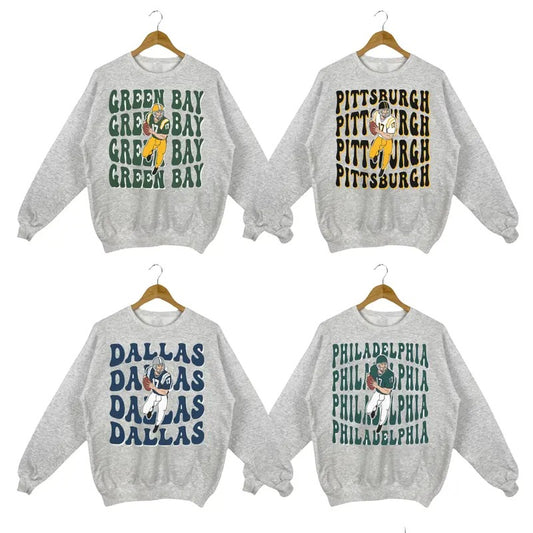 Vintage Football Sweatshirt, Retro Football Crewneck, Football Fan Gift, Unisex Sweatshirts