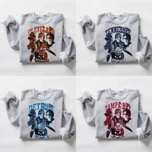 Vintage Football Sweatshirt, Soccer Halloween Sweatshirt, Halloween Sweatshirt, Football Fan Gift, Vintage Graphic Tees