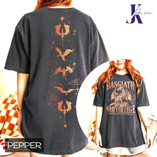 Vintage Fourth Wing Basgiath War College Shirt, Retro 90's Basgiath War College Shirt, Comfort Colors Shirt