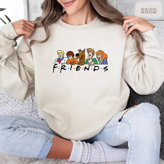 Vintage Friends Scooby Sweatshirt, Doo Best Day Ever Shirt, Cartoon Scooby Friends Sweater, Friends Tee, Scooby Tee
