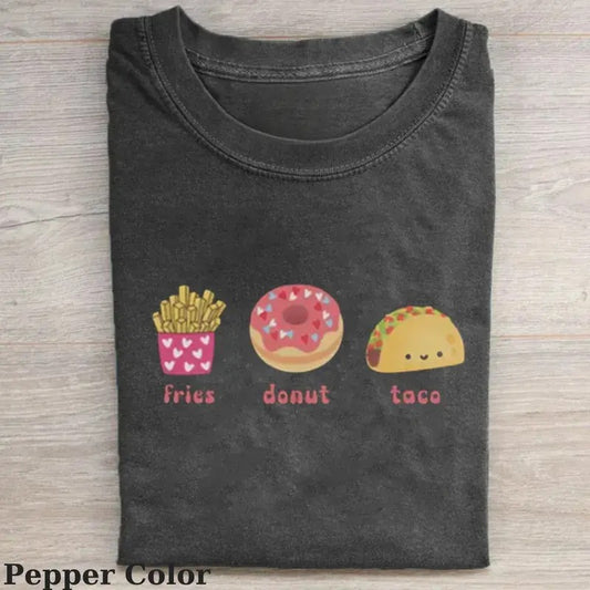 Vintage Fries Donut Taco T-Shirt, Love Cake Tee , FDT TShirt, Gift for him, Gift for her, UNISEX Tshirt