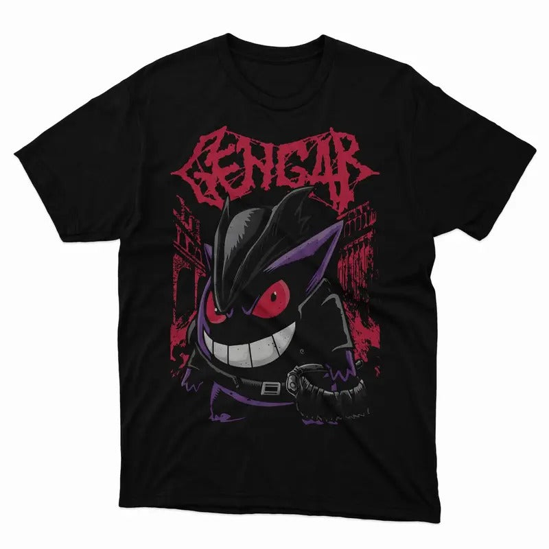Vintage GENGAR Men's T-shirt with Care Instructions - Top for Men - Underwear, Tshirt