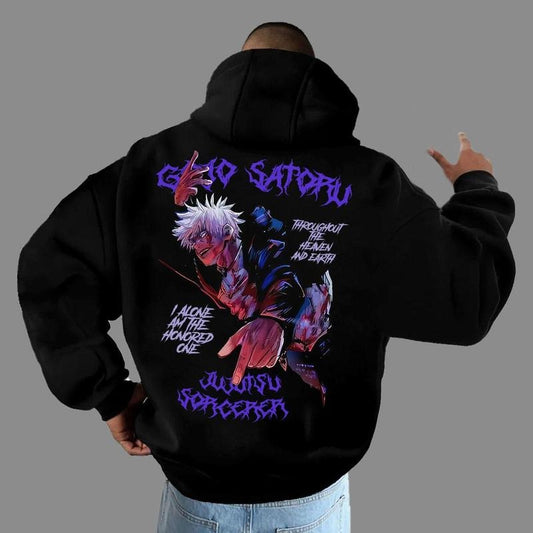 Vintage Gojo Satoru Shirt, Anime shirt Hoodie Sweatshirt, Jujutsu Kaisen Sweatshirt Gift For Fans, Anime Manga Lovers Sweatshirt Hoodie, JJK Shirt, Anime Shirt, Anime T-shirt Sweatshirt Hoodie, Anime Lovers, Gift For Fans. Cotton Menswear, Sweatshirt, Hoo