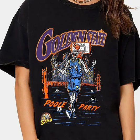 Vintage Golden State Tee Shirt, Poole Party T-Shirt, Golden State Graphic Tee Shirt, Golden State Warriors Tee Shirt, Vintage Jordan Poole Sweatshirt, Vintage Golden State Sweater, Basketball 90s Tee Shirt