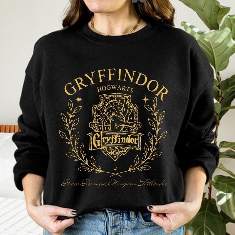 Vintage Gryffindor Sweatshirt, Harry Potter Shirt, Retro Magic School Sweatshirt, Fantasy Book Shirt, Gift For Book Lovers, Bookish