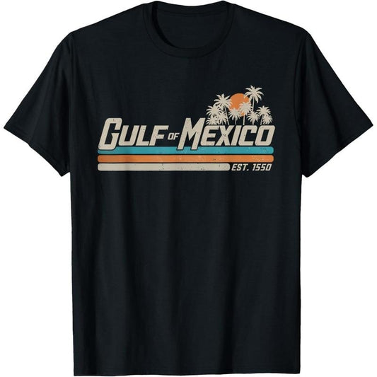 Vintage Gulf of Mexico Since 1550 Retro Vintage Beach T-Shirt made in usa