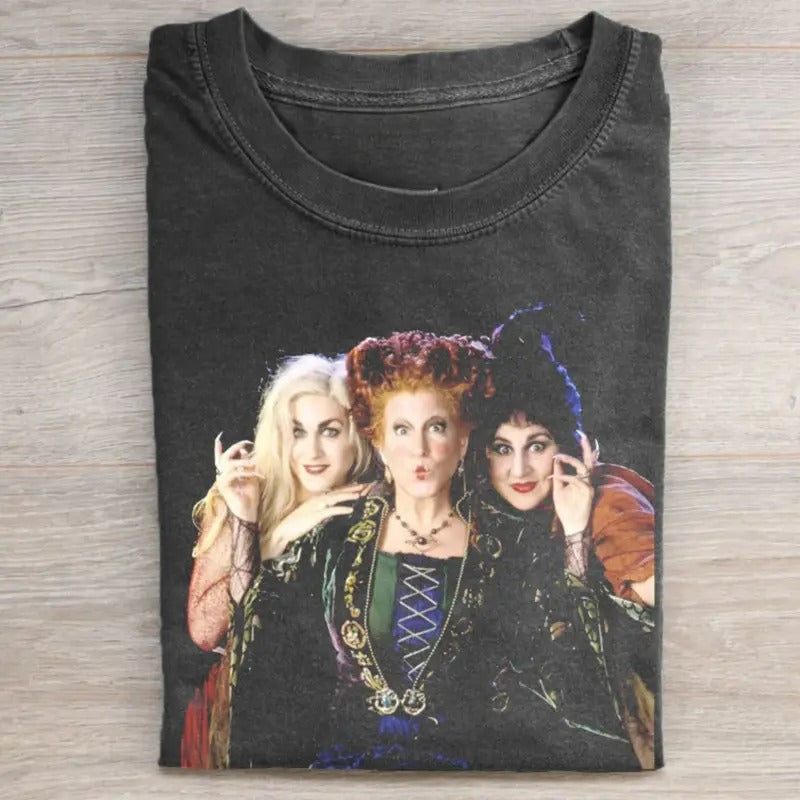 Vintage H0.CUS P0C.US Movie Graphic Tee, Funny Witches Shirt, Sanderson Sisters Graphic Tee, Fall Season, Halloween Shirt, Movie Lover Gifts
