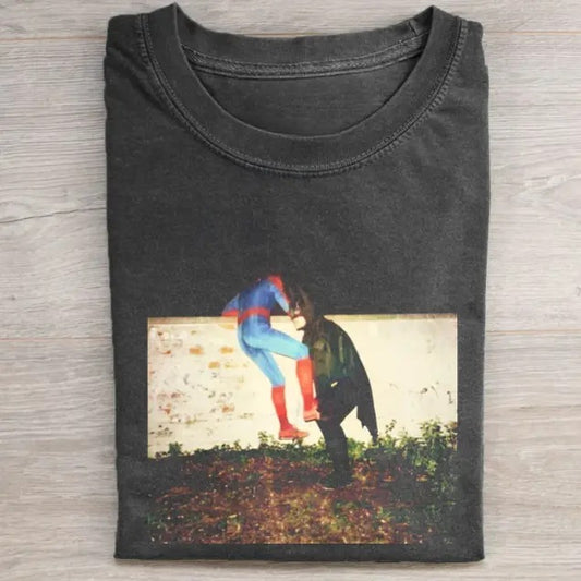 Vintage Halloween Graphic T-shirt, Spider Hero X Bat Hero Tee, Horror Movie Shirt, Horror Character, Funny Halloween Shirt, Unisex T-Shirt