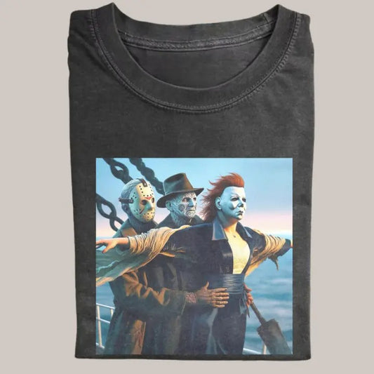 Vintage Halloween Graphic Tees, Horror Movie Shirt, Horror Characters, Funny Halloween Shirt, Unisex Shirt Menswear Womenswear Streetwear