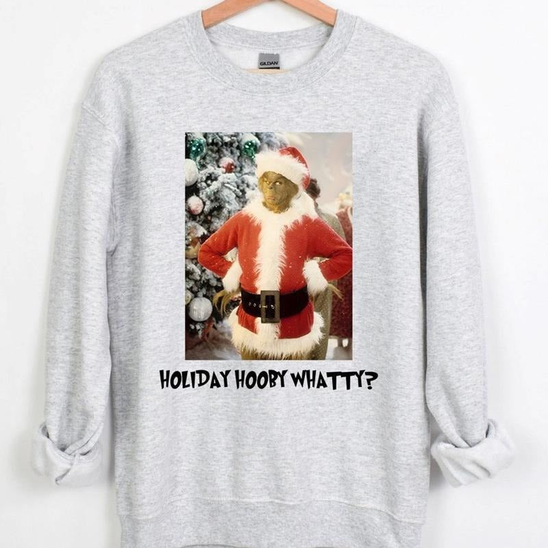 Vintage Holiday Hoobie Whatty Christmas Crewneck Sweatshirt, Hoodie, T-shirt, Cute Christmas Gifts