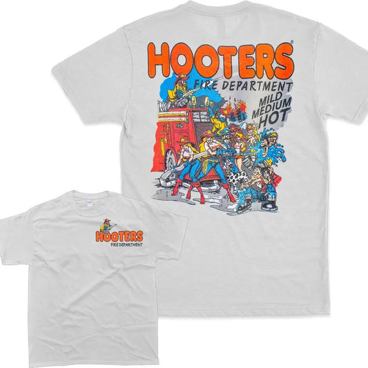 Vintage Hooters Fire Department T-Shirt, Shirt For Womens, Mens 2 Sided T-Shirt