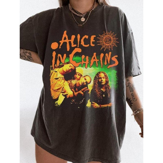 Vintage Hot Alice In Chains Band Member Unisex T-shirt, Retro Alice In Chains Hoodie Gift, Gift For Her, Music Tour...