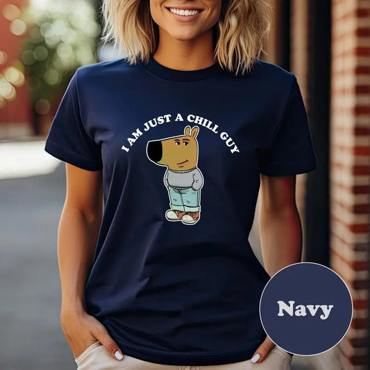 Vintage I'm Just A Chill Guy Tshirt, TikTok Meme Shirt,Chill Guy Trendy Meme Gift,Funny Viral Dog Cartoon Sweater,Funny Shirt Gift For Boyfriend