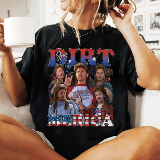 Vintage Joe Dirt Merica Bootleg Shirt, Joe Dirt 4th Of July T-Shirt, Funny Fourth Of July Sweatshirt, Retro Joe Dirt Shirt, Independence Day Gift