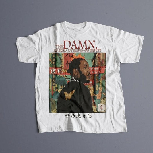 Vintage Kendrick Lamar DAMN Album T-shirt Menswear Top