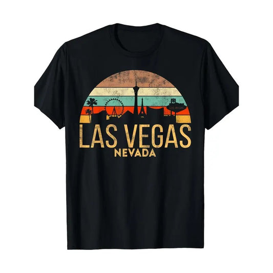 Vintage LAS VEGAS Souvenir Holiday Tshirt Gift Nevada City T-Shirt Made in USA