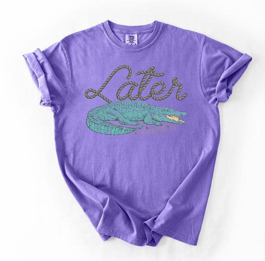 Vintage Later Gator Comfort Colors Shirt, Funny Alligator Tee, Retro Later Gater Tee