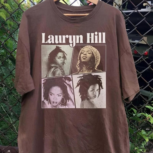 Vintage Lauryn Hill Rapper 90s Shirt Erykah Badu Shirt - Gift for her, Gift for him, Gift for fan Cotton Menswear