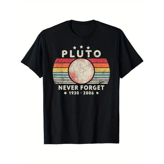 Vintage Letter Pattern Mens T-Shirt - Stylish & Comfortable Short Sleeve Crew Neck Tee for Summer Outdoors - Lightweight, breathable, Trendy Design made in usa