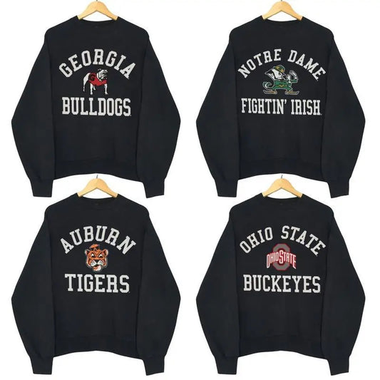 Vintage Logo College Football Black Tshirt Crewneck Sweatshirt, Vintage Football Sweatshirt, Vintage Graphic Crewnecks, Unisex Sweatshirts