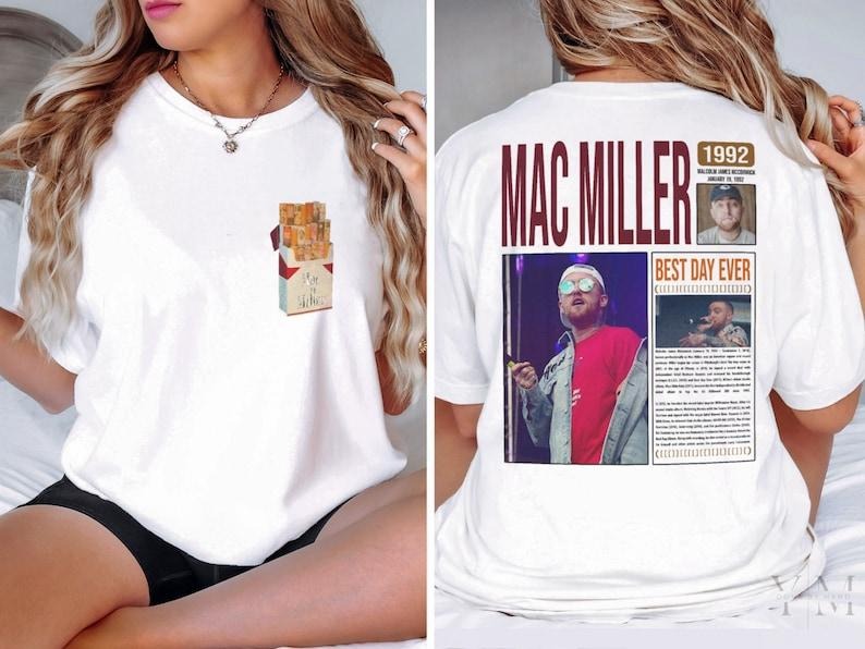 Vintage Mac Millers Shirt, Mac Millers Pack Of Cigarett3s Crewneck Sweatshirt, Self Care Shirt, Swimming Shirt, Mac Fan Gift Vintage Rap Tee