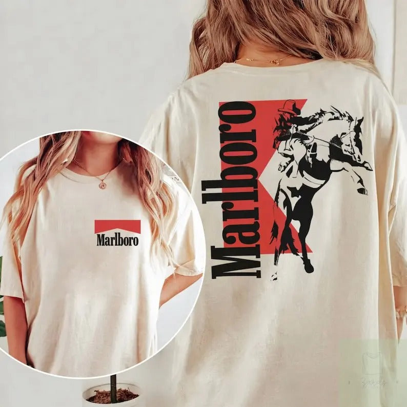 Vintage Marlboro Cowboy Wild West Shirt, Cowboy Killer Shirt, Boho Shirt, Cowboy Tshirt, Country  T-shirt, sweater and Hoodie 2 sides