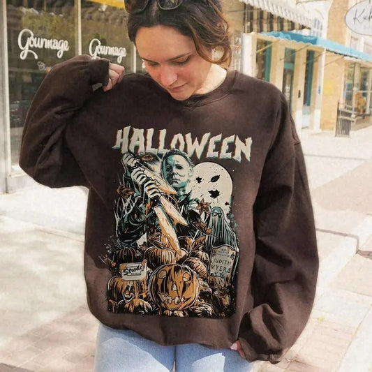 Vintage Michael Halloween Sweatshirt UNISEX Halloween Film Hoodie Classic Horror Movie Shirt Friday the 13th Camp Crystal Halloween Crewneck