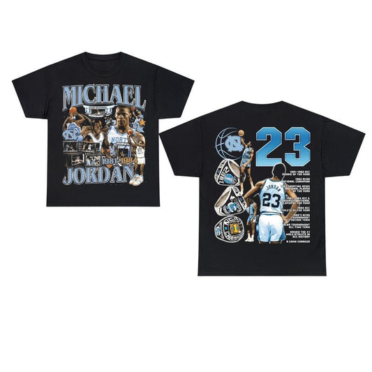 Vintage Michael Jordan UNC Shirt, Jordan North Carolina T-Shirt, Unisex Heavy Cotton Tee, MJ University Blue  T-shirt, Vintage 90s style top clothing, Unisex graphic Streetwear shirts