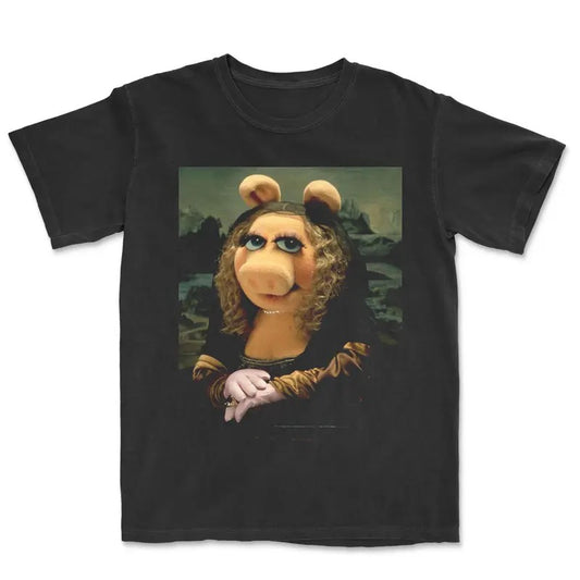 Vintage Mona Piggy Funny Graphic Unisex Shirt - Funny Meme Graphic Tee, Valentine's Gift, Gift for Boyfriend Girlfriend's