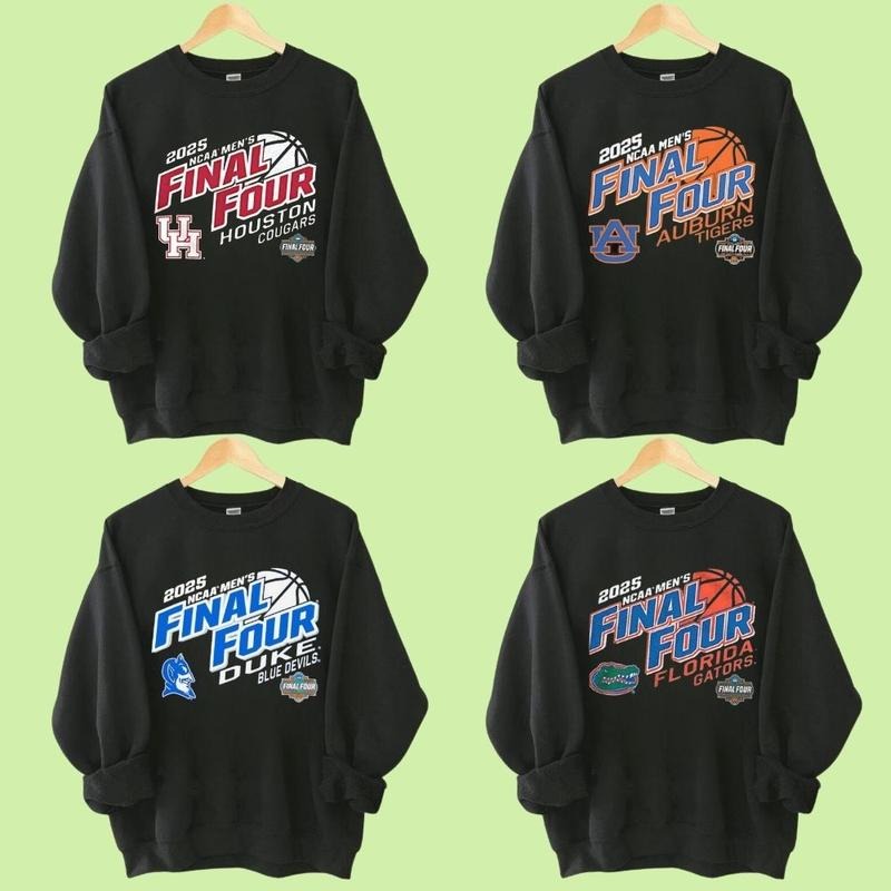 Vintage NCAA All Team Final Four 2025 Sweatshirt, All Sports Team Streetwear Sweatshirt, Classic Pullover For All Team Fans Men's