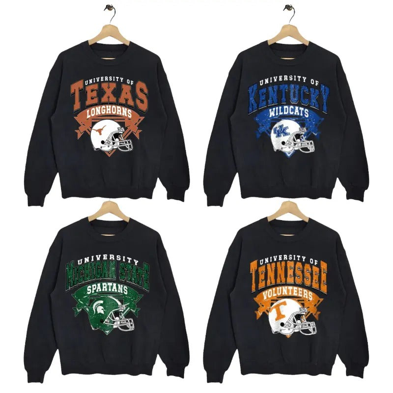 Vintage NCAA All Teams Sweatshirt, Vintage Graphic Tees, Crewnecks Shirt, Football Fan Gift, For Men, For Women