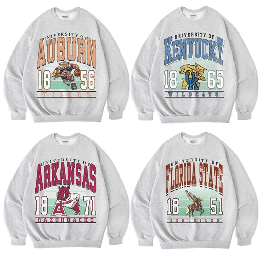 Vintage NCAA All University Football Sweatshirt, Sport Crewneck Sweaters, Game DaySports Fall Sweatshirt for Men...
