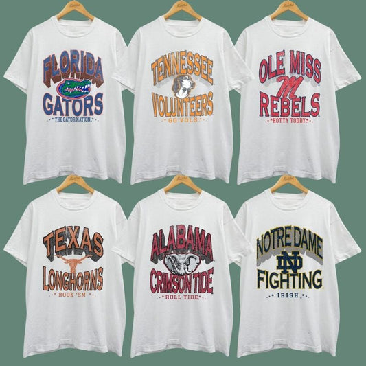 Vintage NCAA College Teams T-Shirt, Retro College Football Graphic Tee, Gift for Sports Fans, Game Day NCAA Shirt