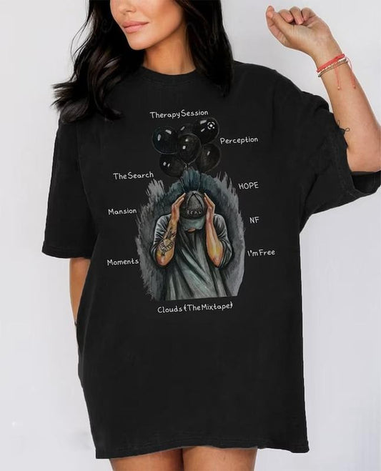 Vintage NF Rapper T-Shirt, Hope Album T-Shirt, NF Hope Shirt, NF Tour Shirt, 90s Bootleg Tee, Rapper Fan Shirt