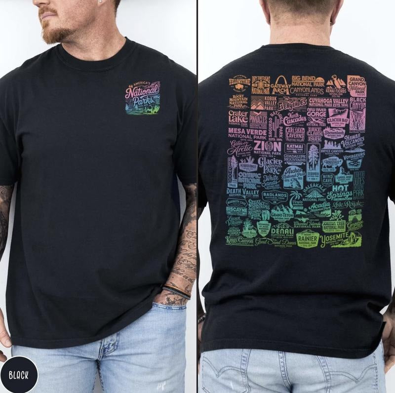 Vintage National Park Shirt, National Park Lovers Shirt Outdoor Lover Hiking Shirt National Park Gift for Traveler Camping Tee