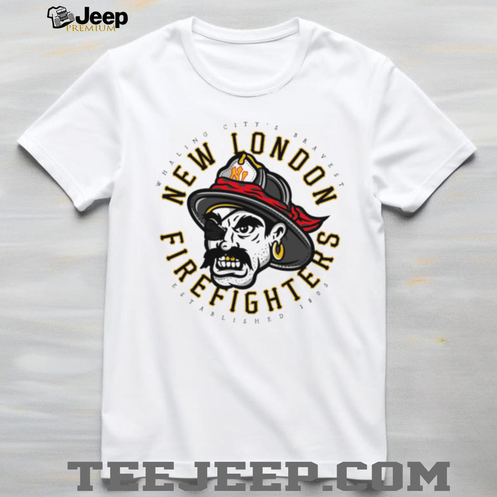 Vintage New London Firefighters Whaling City Pirate Mascot T Shirt