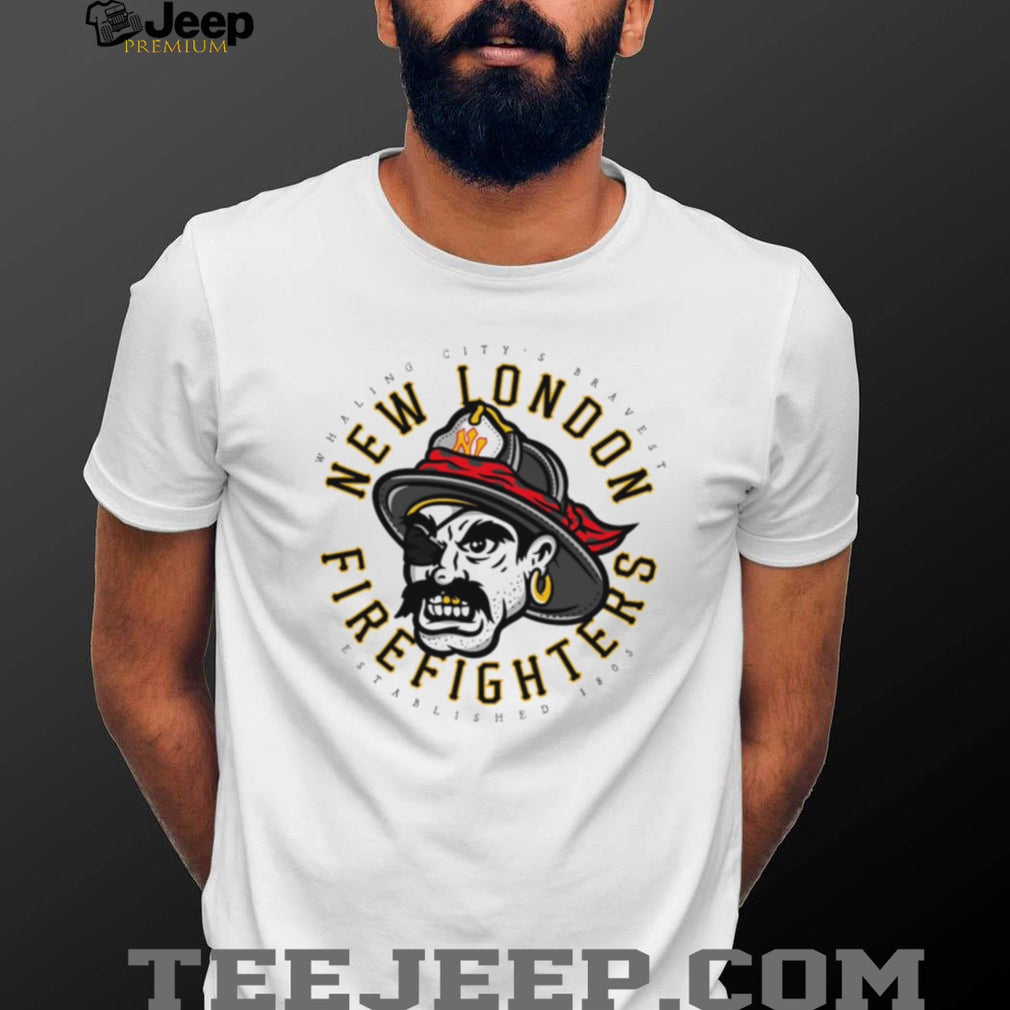 Vintage New London Firefighters Whaling City Pirate Mascot T Shirt